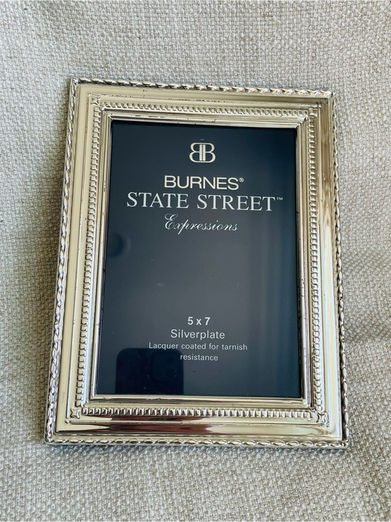 Vintage Classy Burnes State Street Silverplate 5x7 Picture Frame